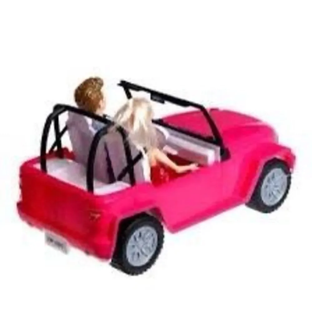 Mattel Barbie Car Beach Cruiser Truck Pink Jeep Toy Accessory Playset Car